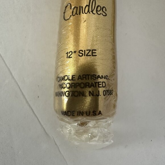 Patrician Premium Hand Dipped Candles 12” Gold Set Of 6 Wedding Christmas Party - Picture 4 of 4